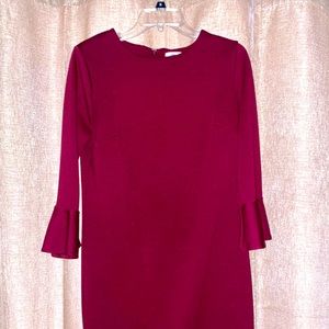 Plum Bell Sleeve Dress